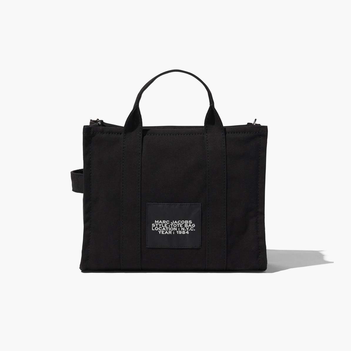 The Large Jacquard Denim Tote Bag in Black - Marc Jacobs