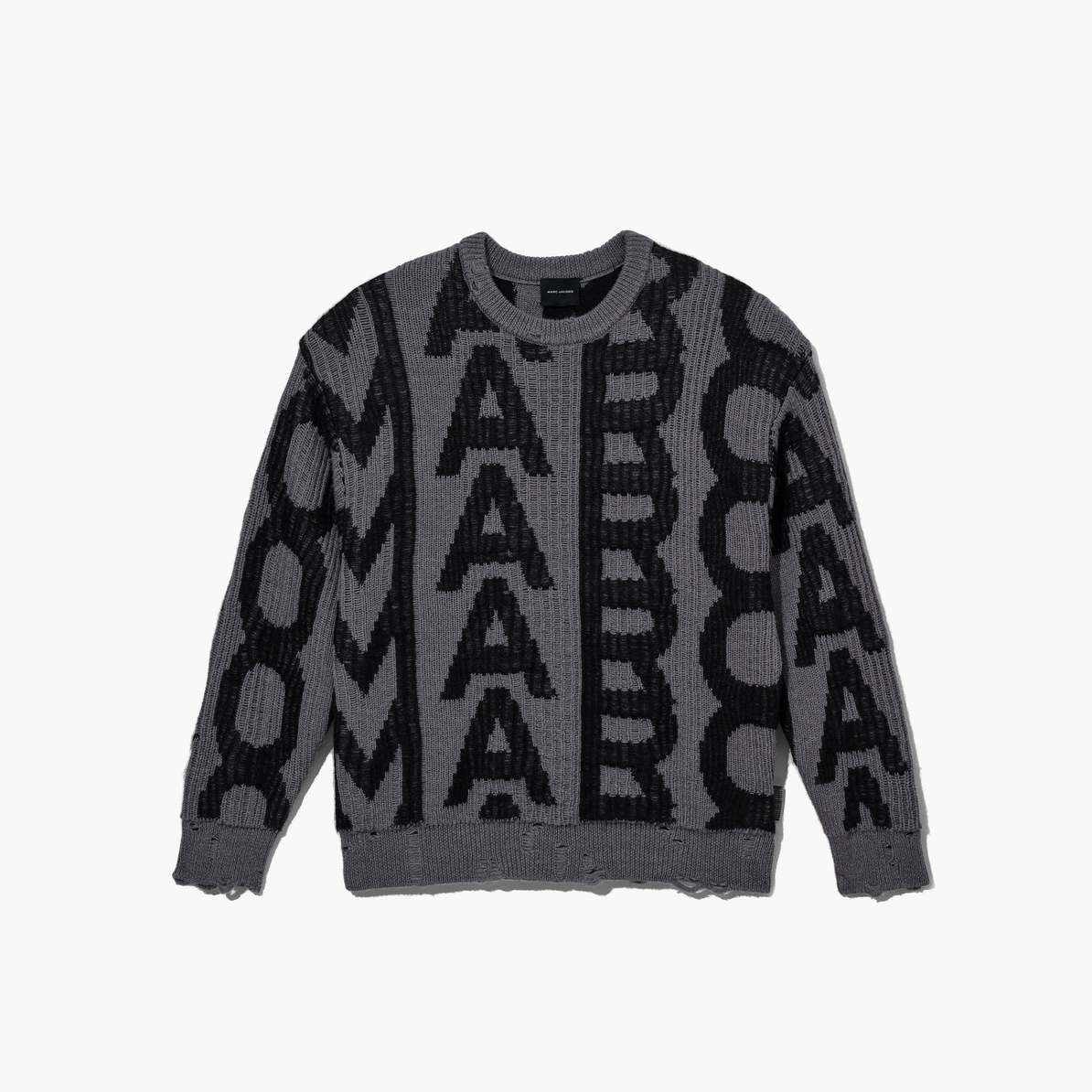 Dubai Marc Jacobs Sweater - Black/Grey Monogram Womens